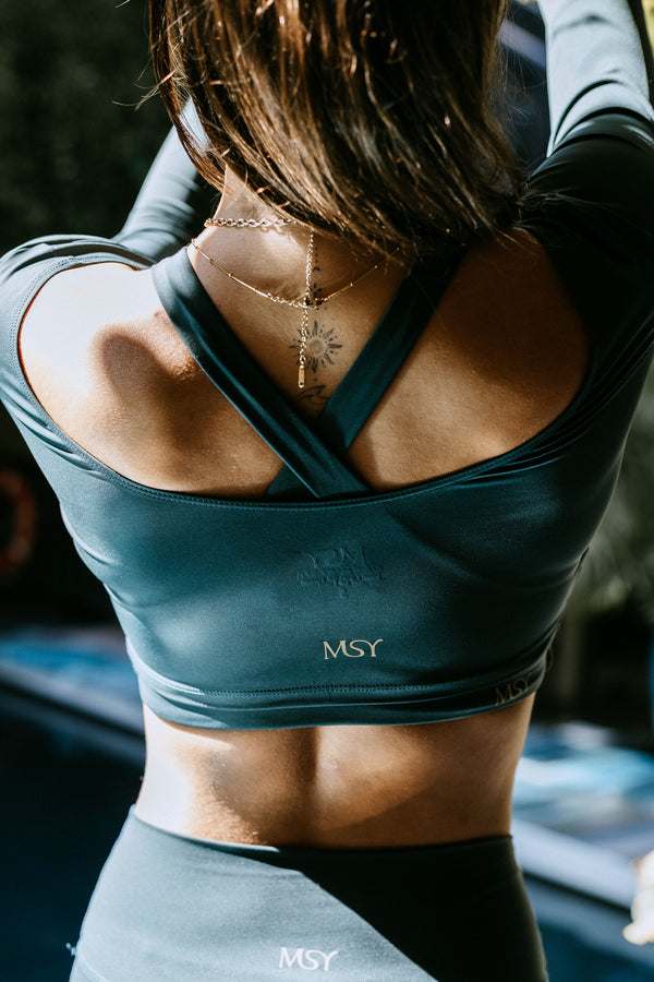 Lola top | emerald water